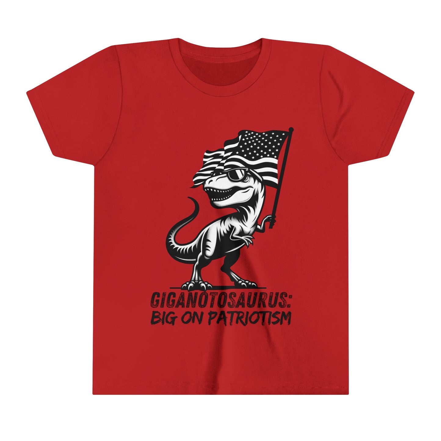 Giganotosaurus: Big on Patriotism - Kids Dinosaur Patriotic T-Shirt